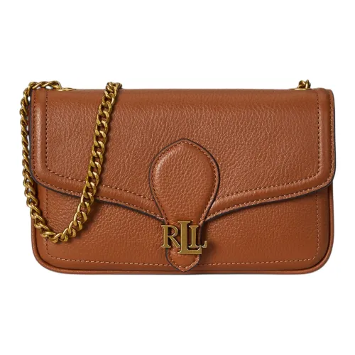 LAUREN RALPH LAUREN Сумка через плечо из коровьей кожи женская коричневая