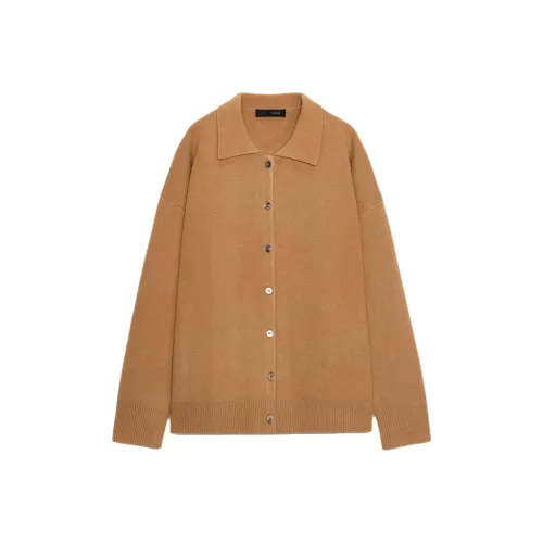 ZARA Коричневый Женский Трикотаж