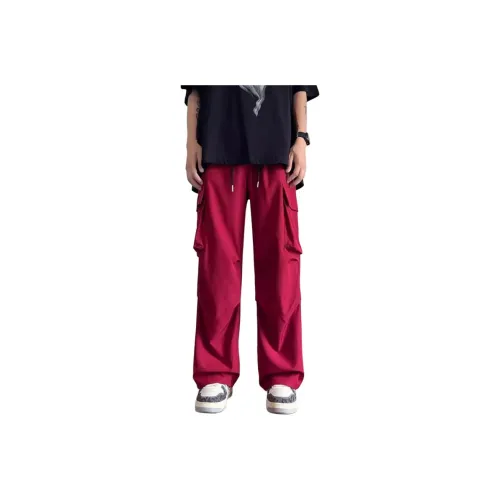 TUOFEI Red Unisex Casual Pants TUOFEI Красный Унисекс Повседневные Брюки