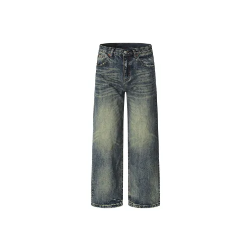 NewJnxs Ностальгические синие унисекс джинсы