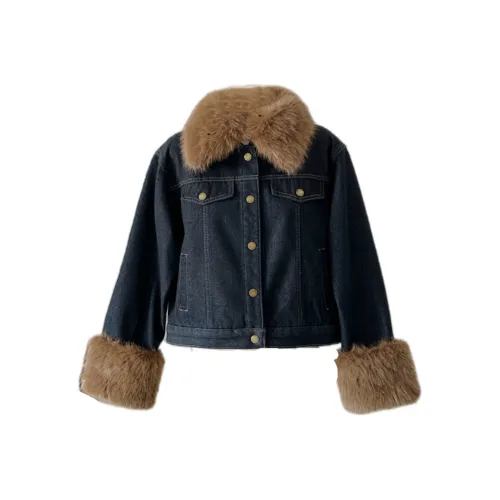 ADXKM Оригинальный деним женский джинсовый куртка