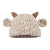 Бравая корова вязаная шапка, бежевый