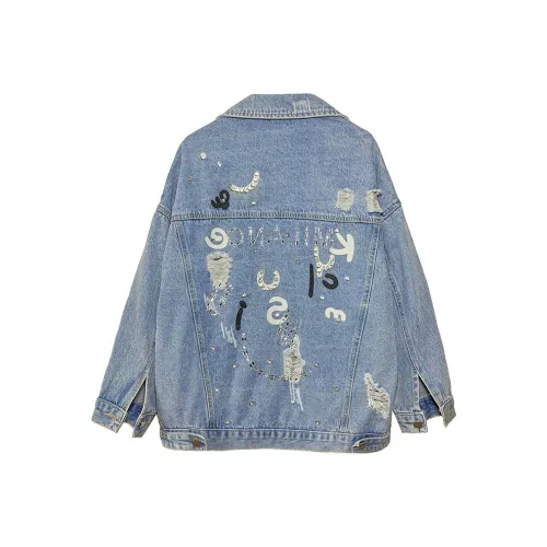 ONENINE34PM Синий Женские Джинсовые Куртки