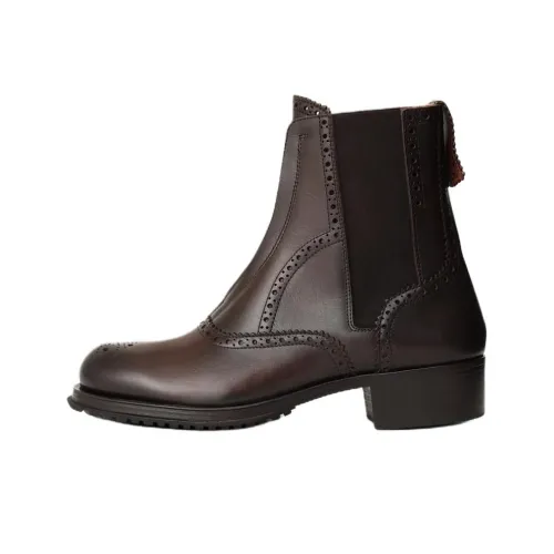 ZARA Ограниченная серия Короткий Челси Мужской Коричневый