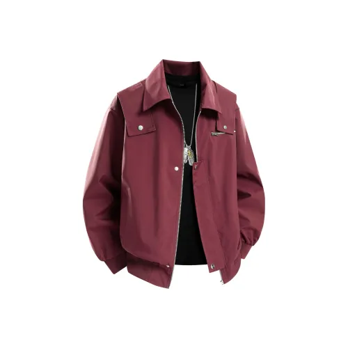 PLQV Мужские бургундские куртки