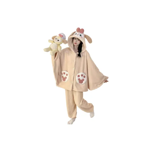 GUANQU Абрикос Женские Пижамные Комплекты