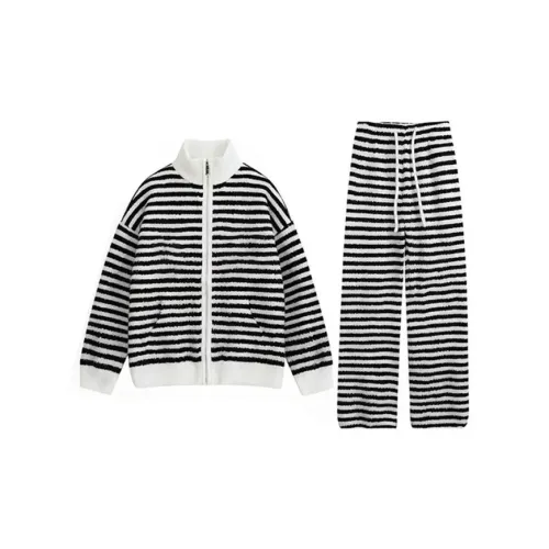 J TOO Черные полосы Женские Пижамные комплекты