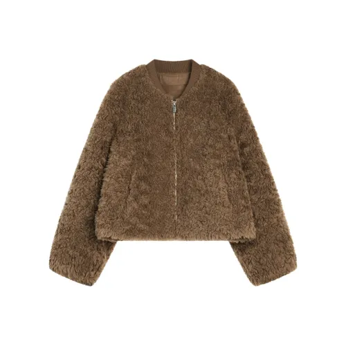 ELLE Кофе Женские Бархатные Куртки