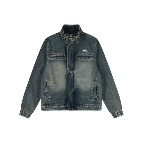 MG Синий Мужской Джинсовые Куртки