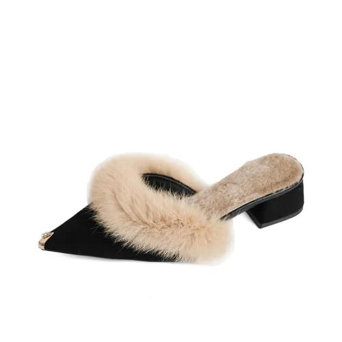 Rutai Резиновая подошва Флисовые домашние тапочки Женские