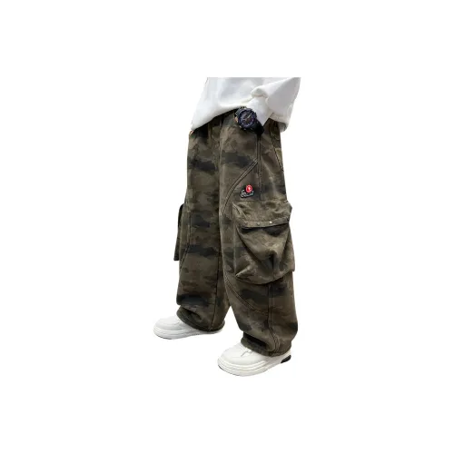 Rindu Осенние Карго Брюки Корейский стиль Детские Хаки