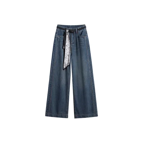 SIBAISHE Темно-синий женский джинсы