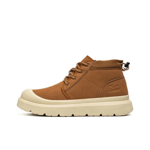 Warrior Теплоизоляционный Износостойкий Увеличивающий Высоту Противоскользящий Покрытие Баланс Сноубутсы Мужской Коричнево-бежевый