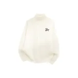 [Однополосный флис★ водолазка] Белый (Ma Зебра Журнал Логотип на груди)