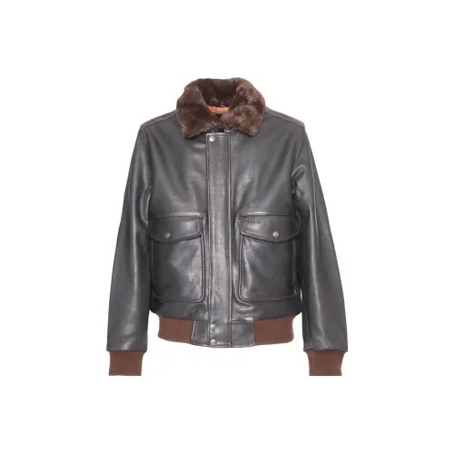 Schott N.Y.C. Коричневый Мужская Кожаная Куртка