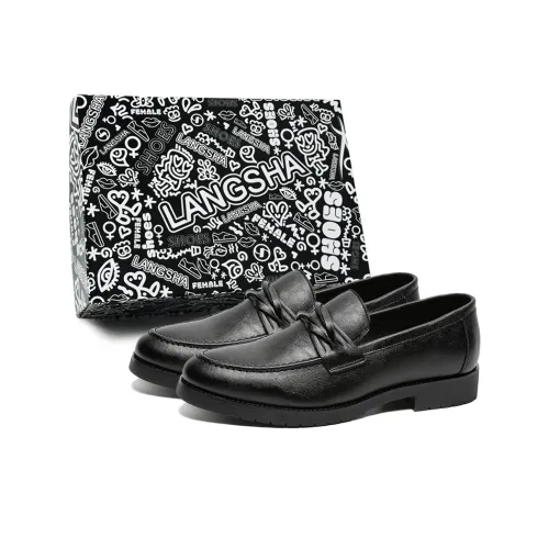 Lanza Британский стиль Korean Edition Скрытый клин Бизнес Slip On Lazy Slip On Платформа Лоферы на резиновой подошве