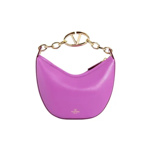 Valentino Lambskin One Shoulder Bag Women's Purple