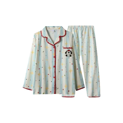 HANQIANNUO Весенний Осенний Пижама Женская с длинными рукавами