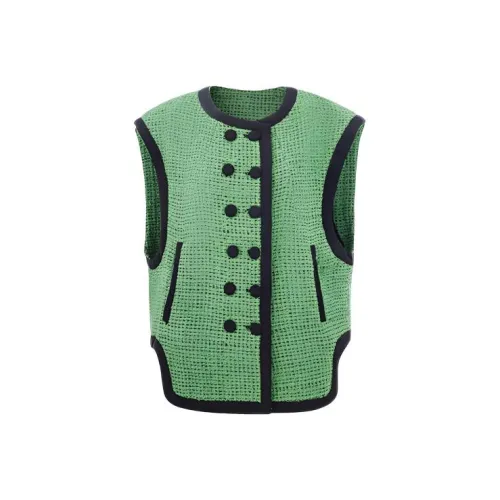 Leather Cat Зеленый Женские Жилеты