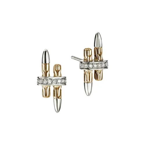 JOHN HARDY 925 стерлинговое серебро серьги-гвоздики унисекс золото