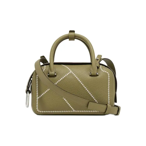 Delvau Cool Bo Taurillon Soft с рельефной текстурой Телячья кожа Одно плечо Сумка Мини Женская Фисташково-зеленый