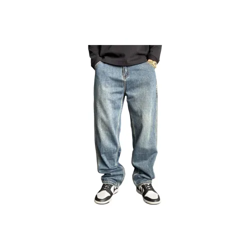 ZHANDASHUAI Blue Men's Jeans ZHANDASHUAI Синий Мужской Джинсы