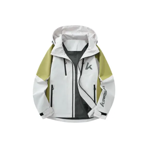 Kawasaki White Unisex Windbreaker
