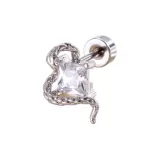 Белый сахарный кубик, знак змеи, одиночный