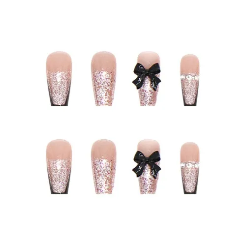 ECOHOME Черная Бабочка False Nail Изящный и Элегантный Наклейка для Ногтей с Дизайном Ромб Модный и Яркий