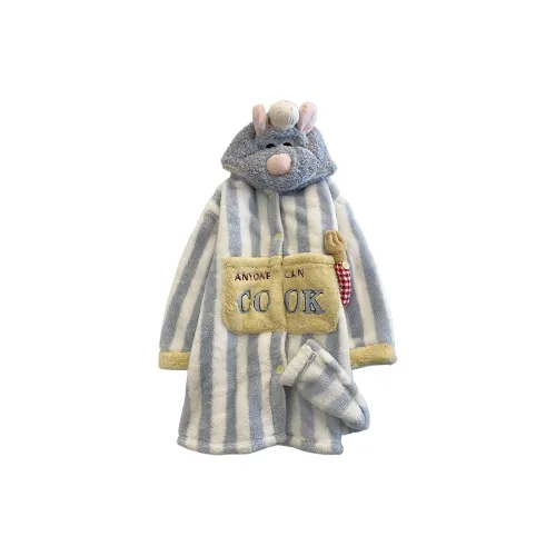 Maultiay Синий Женские Банные халаты