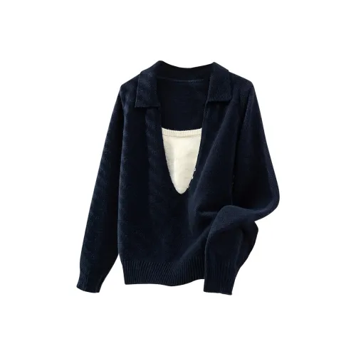 SIBAISHE Темно-синий женский трикотаж