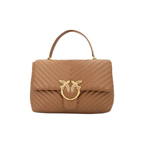 PINKO Sheepskin Leather One Shoulder Bag Women's Brown