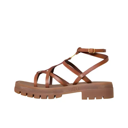 CELINE Triomphe Римские Сандалии Женские Коричневые