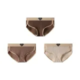 [100% cotton, Breathable] Темно-кофейный + Светло-кофейный + Светло-серый (3 упаковки)