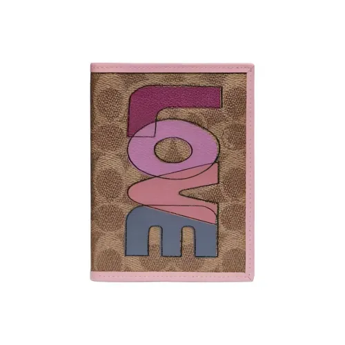 COACH Passport Case Женские Розовый Многоцветный с Монограммой