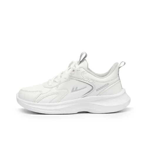 Warrior Беговые кроссовки Низкий верх Кожаный Бело-серый Унисекс