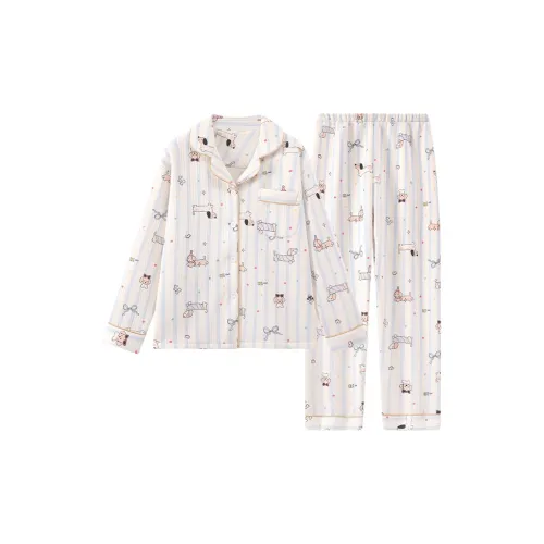 NATTY Dachshund Puppy Женские Пижамные комплекты