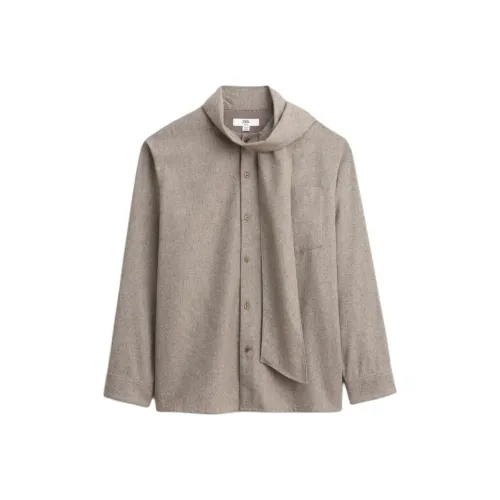 ZARA Зебра с принтом серый мужские куртки