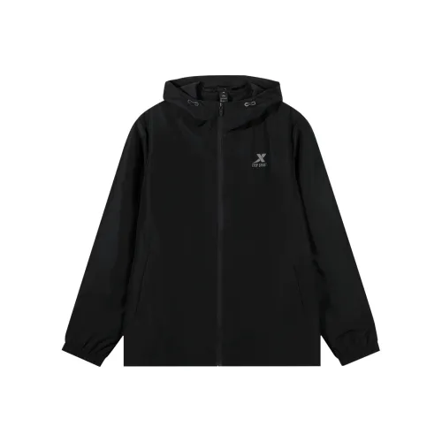 XTEP Водонепроницаемый Топ Пальто Мужской Глубокий Черный