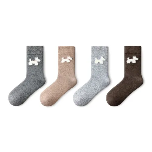 PRIMEET Милый дизайн с питомцами 4 штуки женские носки MID до икры