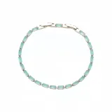 Ледяной кристалл Маленький кубик сахара Браслет-Серебряный