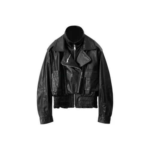 BILISISHANYANG Кожа Куртка Женская