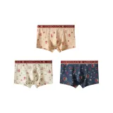 [100% cotton, Breathable] Абрикос + Бежевый Желтый + Темно-синий Синий (3 упаковки)