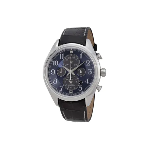 SEIKO Solar Кварц Мужские часы 40 мм Синий