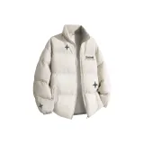 Белый хлопковый пуховик