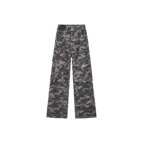 DUEPLAY Gray Camouflage Unisex Cargo Pants DUEPLAY Серый Камуфляж Унисекс Карго Брюки