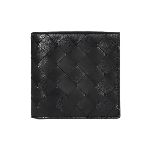 Bottega Veneta Trifold Wallet из кожи мужской черный