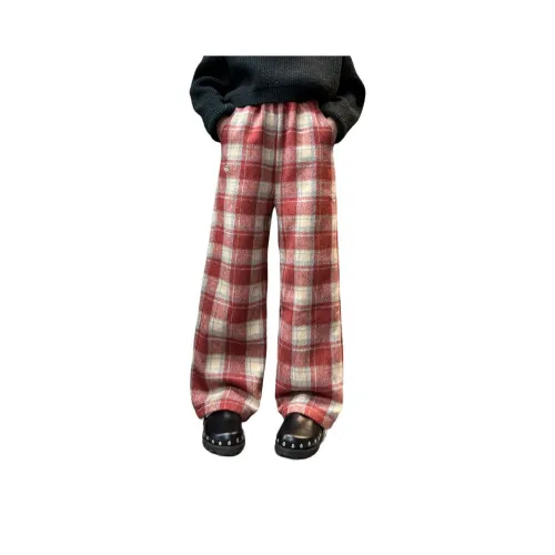Teddy's Collection Рождественские красные шерстяные клейкие рис брюки школьного возраста вязаные тренировочные брюки