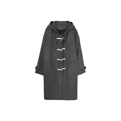 MDEHT Черный Серый Цвет Женское Пальто