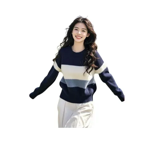 MDEHT Темно-синий женский трикотаж